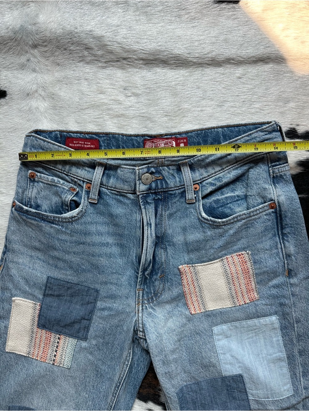 Lucky Brand Patchwork Light Wash Denim Jeans - Picture 4 of 9